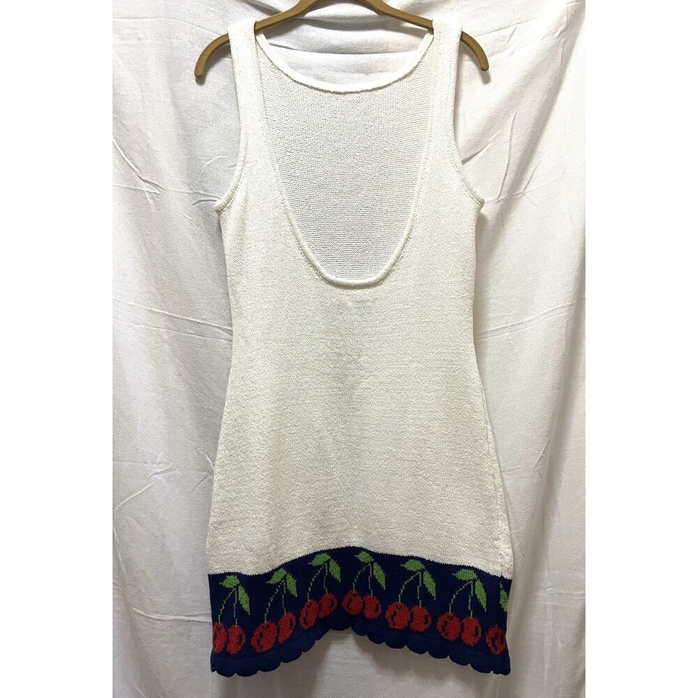 Urban Outfitters Kimchi Blue Sleeveless Cherry Knit Dress M Cottagecore Y2K Cute - Picture 12 of 12